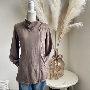 Athleta Army Green Knit Jacket